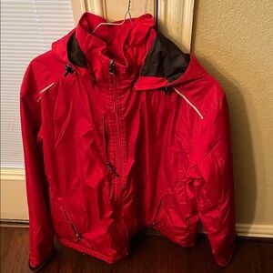 Red Hooded Jacket Landmark Men’s Medium